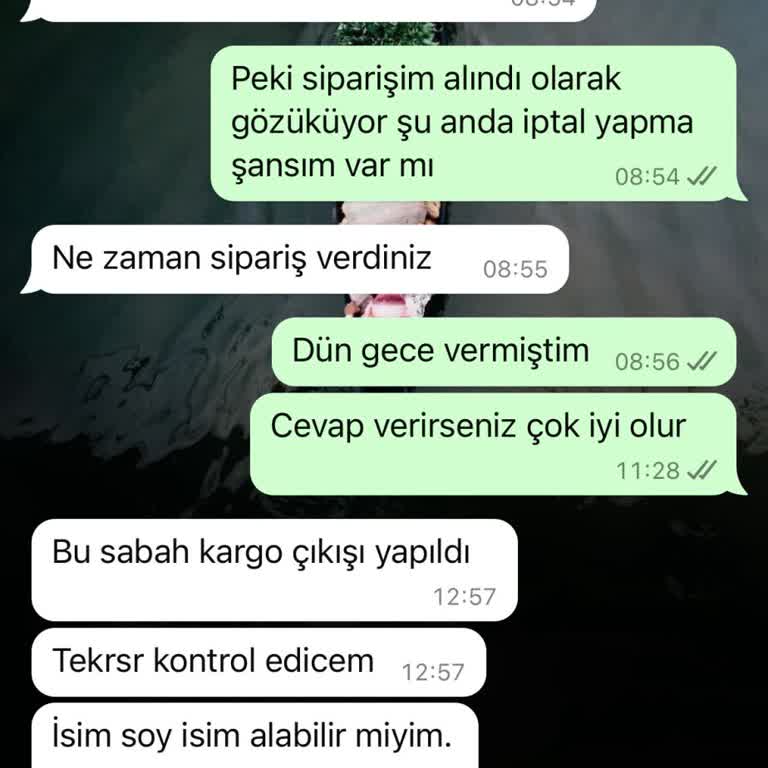 Violetia (violetia.com.tr) Kargo Çıkmadan İptal Etmek İstedim Çok İlgisizler