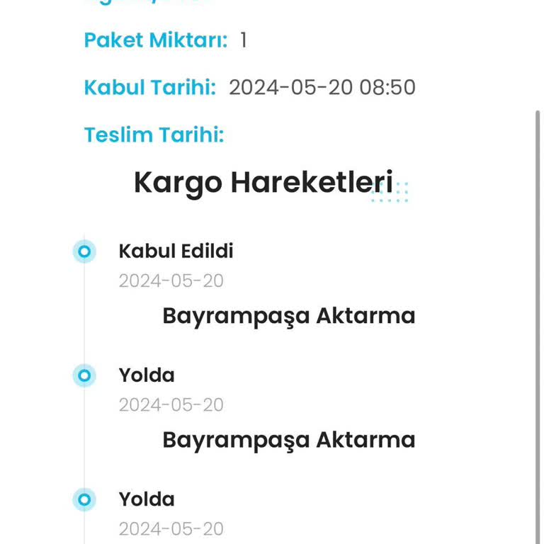 Kargoist Siparişimi Aktarma Merkezinde Tutuyor