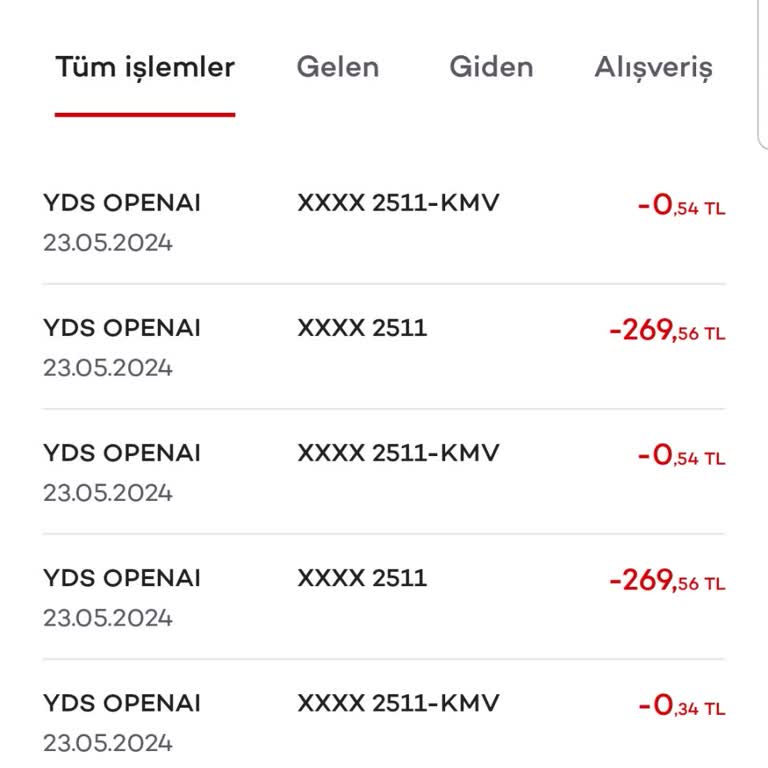 Akbank İzinsiz Para Çekimi YDS Openai