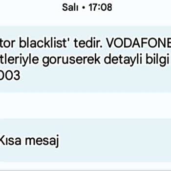 Vodafone Operatör Blacklist Kaldıramıyorum