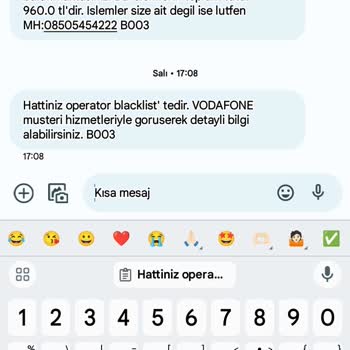 Vodafone Operatör Blacklist Kaldıramıyorum