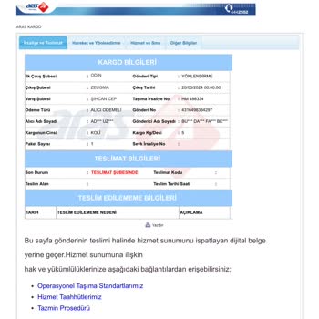 Aras Kargo Adrese Teslim Etmiyor