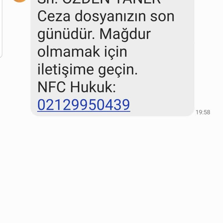 NFC Hukuk (SMS) NFC Hukuk Bürosu Ceza Dosyası
