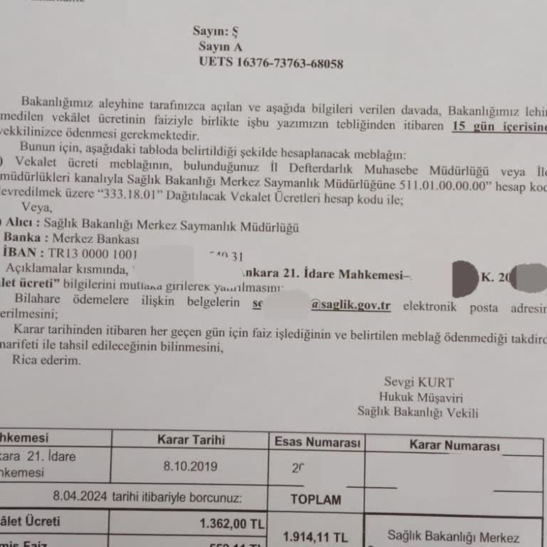 Sağlık Bakanlığı Yeni Tebliğ Edilen Borca Geriye Dönük Faiz İşlemesi