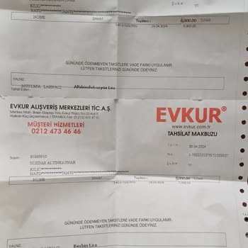 Evkur Alışveriş Ürünün Teslim Edilmemesi Ve Siparişin Habersiz İptali Edilmesi