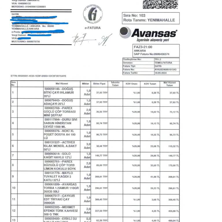Avansas Teslim Edilmeyen Sipariş