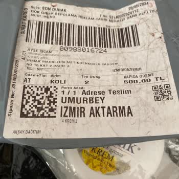 Hasırcı Aktariye Yanlış Ürün Gönderimi Ve İletişim Sorunu!