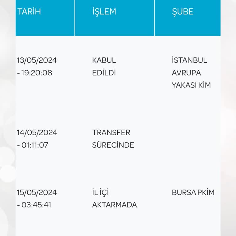 PTT Kargo Teslim Edilmeyen Kargo