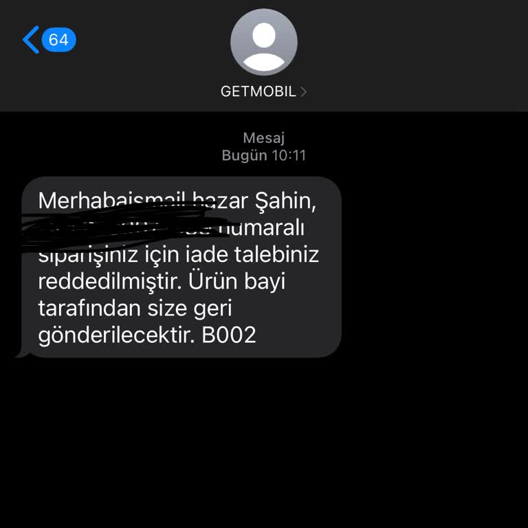 Getmobil İade Talebim Onaylanmadı