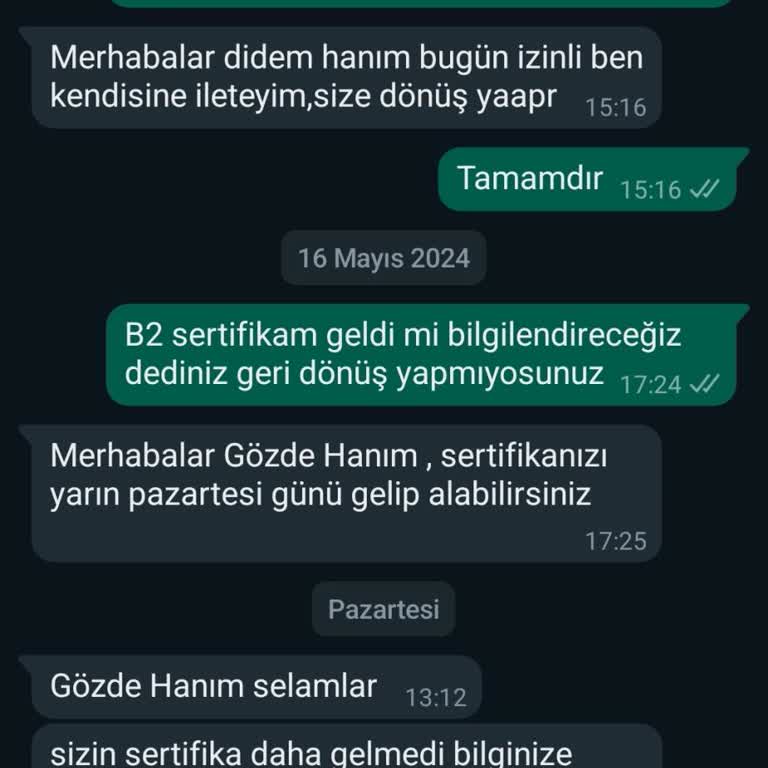 Amerikan Kültür Yabancı Dil Kursları Amerikan Kültür Sertifikamı Vermiyor Ve Üsküdar Şubesi Çok İlgisiz