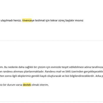 Vivense Garanti Süresince Hasarlı Ürün Desteğini 5 Aydır Yapmaması Hk.