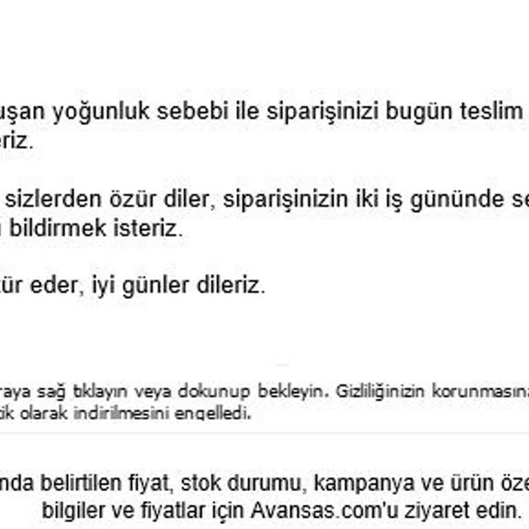 Avansas Ve Geç Teslimatlar Nedeniyle Yaşanan Mağduriyetler