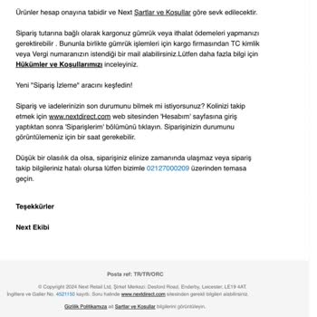 Next (Nextdirect.com) Next Direct Olumsuzluk