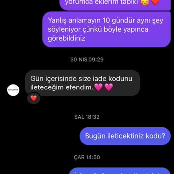 LESEQUENCE İade Almıyorlar, Cevap Vermiyorlar