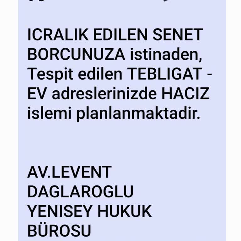Dena Güzellik Merkezi Ve Avukatları İcra Mesajları