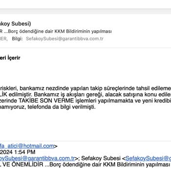 Garanti Bankası'nın Hukuksuz Ve Haksız Davranışını Yakıştıramıyorum