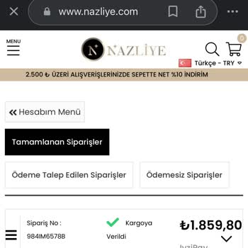 Nazliye İade Kabul Etmiyor Ve Değişim Kodu Vermiyor