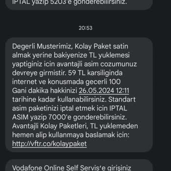 Vodafone Onay Almadan Ücret Çekimi Yapıyor!