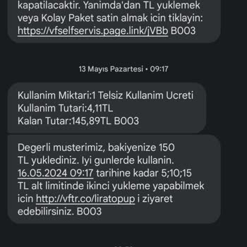 Vodafone Onay Almadan Ücret Çekimi Yapıyor!