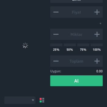 Binance TR Al Sat İşlemi Yapamıyorum Cüzdan Boş