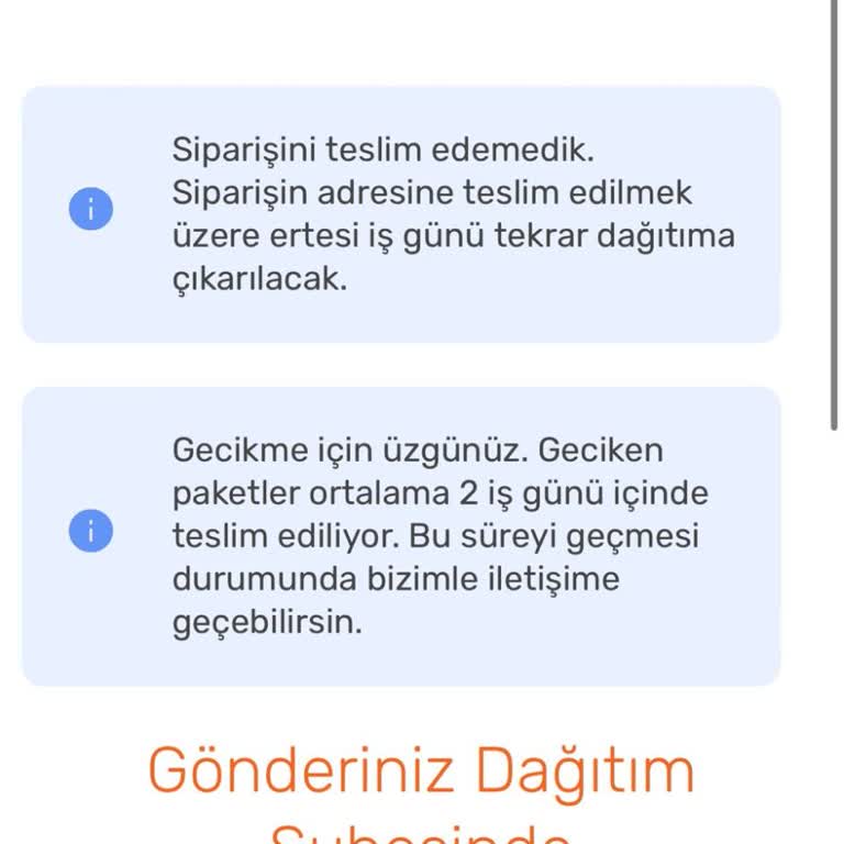 Aras Kargo Çiçekçiler Şubesinin Teslimat Yapmaması