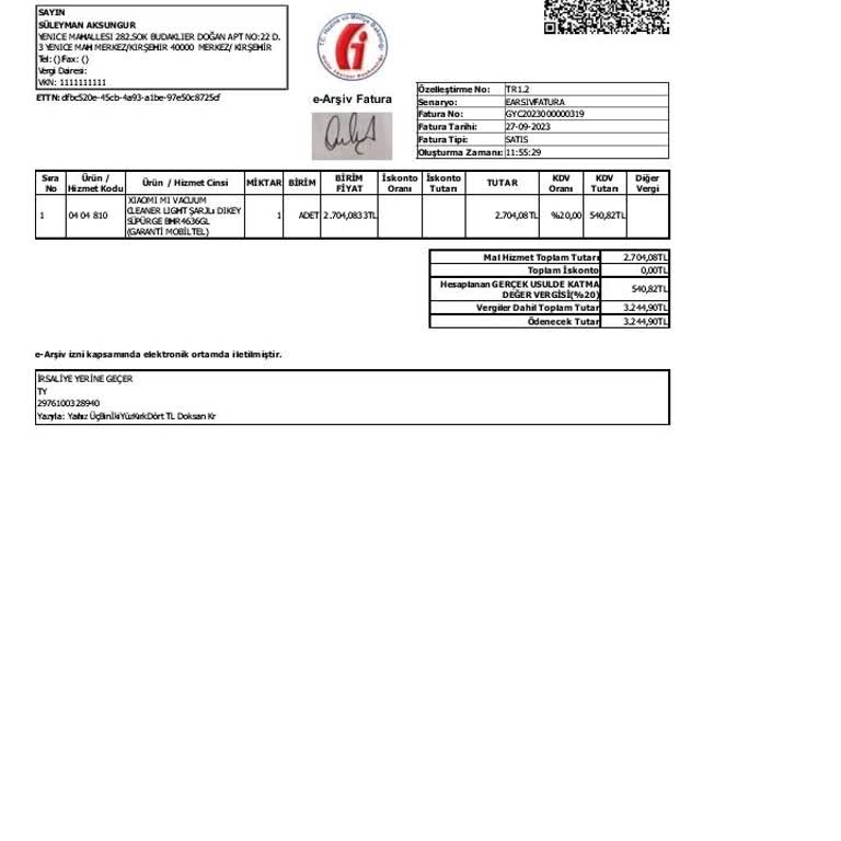 Xiaomi Dikey Şarjlı Süpürge