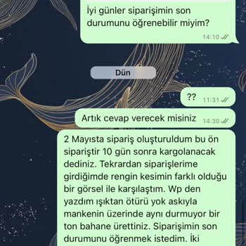 Bihem Markasının Bir Aydır Siparişimi Göndermemesi