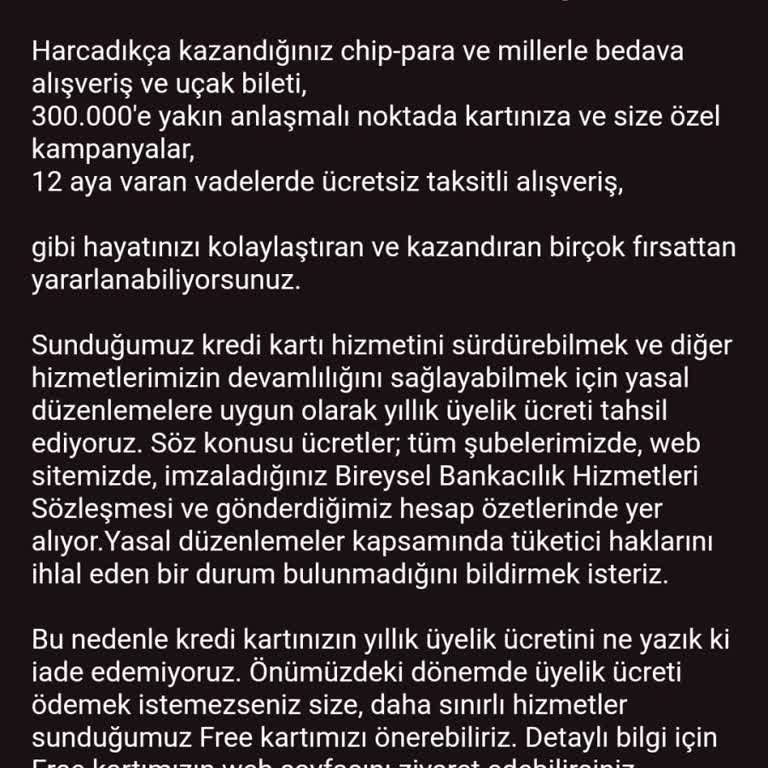 Akbank Kart Aidatı Mağduriyeti Ve Çözüm Talebi