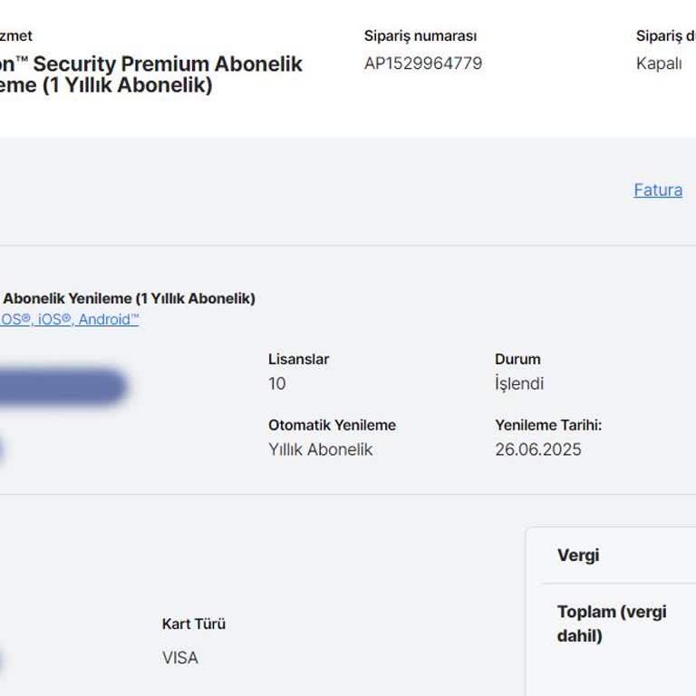 Norton Security Virüs Programının İzinsiz Hesabımdan Para Çekmesi