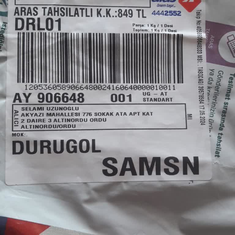 Aras Kargo Usulsüz Ticari Emtia Taşıması