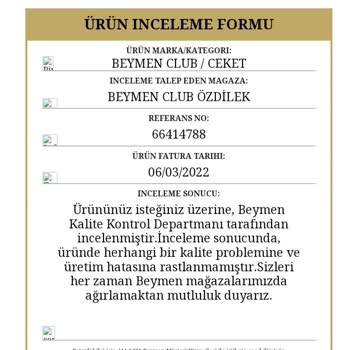Beymen'in Ürününün Arkasında Durmaması