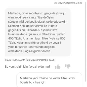 İhlas Ev Aletleri İhlas Marka Su Arıtma Çok Yüksek Filtre Fiyatı!