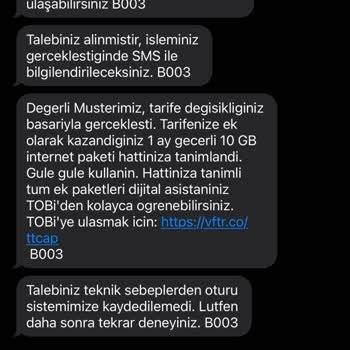 Vodafone Tarife Değişikliği Sistem Hatası Yüzünden Müşteri Mağduriyeti