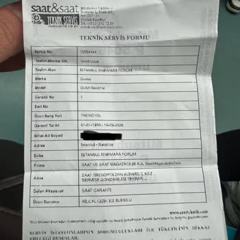 Saat & Saat Garantili Saati Sadece Para Karşılığı Tamir Ediyor