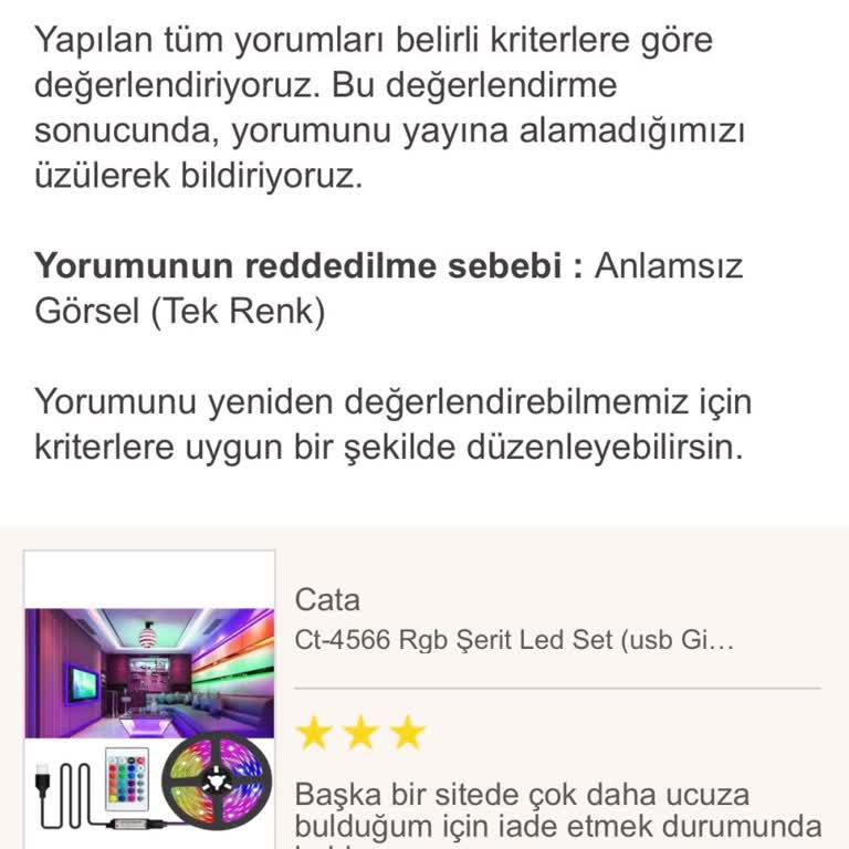 Trendyol Olumsuz Yorumları Yayınlamıyor