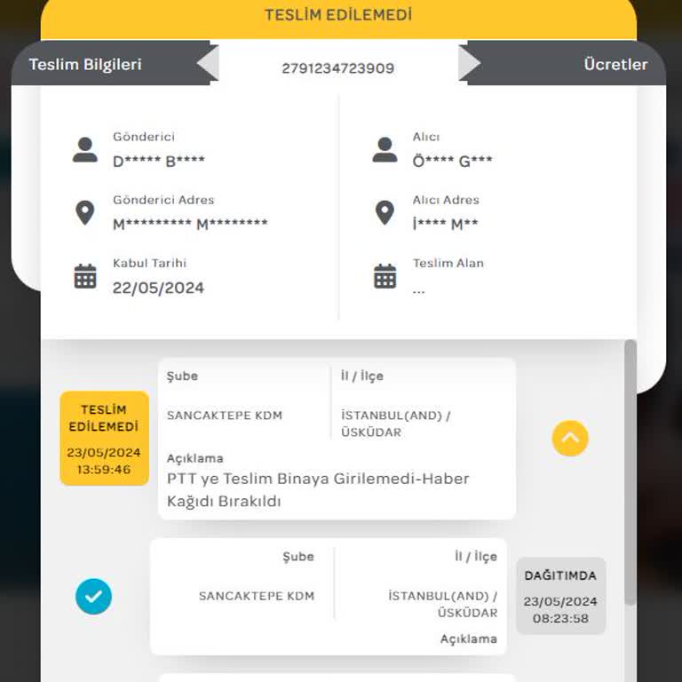 PTT Kargo PTT Adreste Olmama Rağmen Paketi Tarafıma Teslim Etmedi