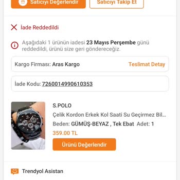 Trendyol Kusurlu Ürün İadesini Kabul Etmiyor