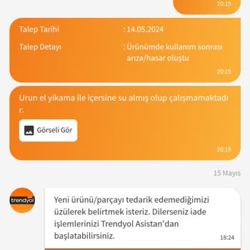 Trendyol Kusurlu Ürün İadesini Kabul Etmiyor