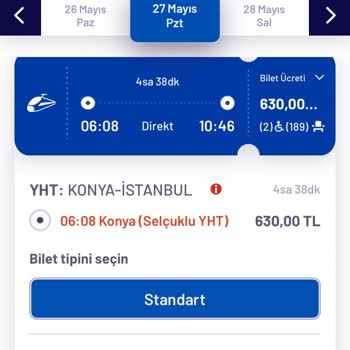 YHT (Yüksek Hızlı Tren) TCDD Bilet İade Kesintisi