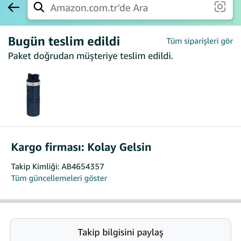 Kolay Gelsin Kargo Siparişimi Teslim Almadığım Halde Teslim Gösteriyor