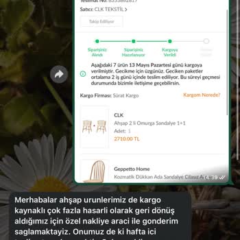 Trendyol Ve Satıcısı CLK Tekstilden Şikayetçiyim