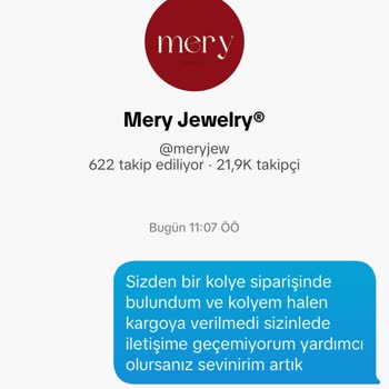 Meryjew Siparişim Hakkında Bilgi Alamıyorum İletişime Geçemiyorum Satıcı İle