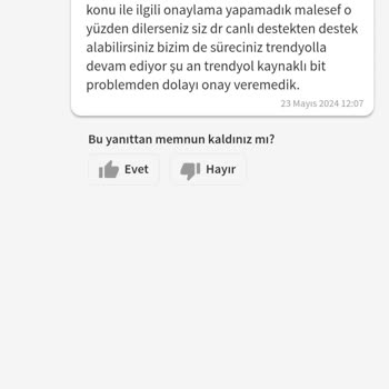 Trendyol Ürünümü Kargoda Kaybetti İademi Yapmıyor
