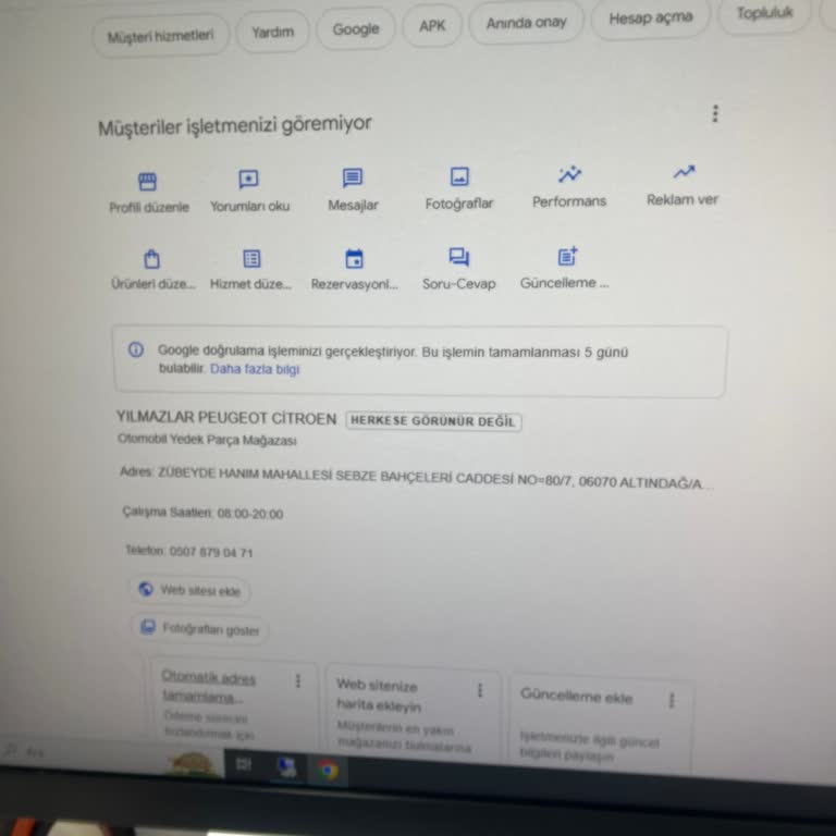 Google İşletmem Google Haritalarda Gözükmüyor