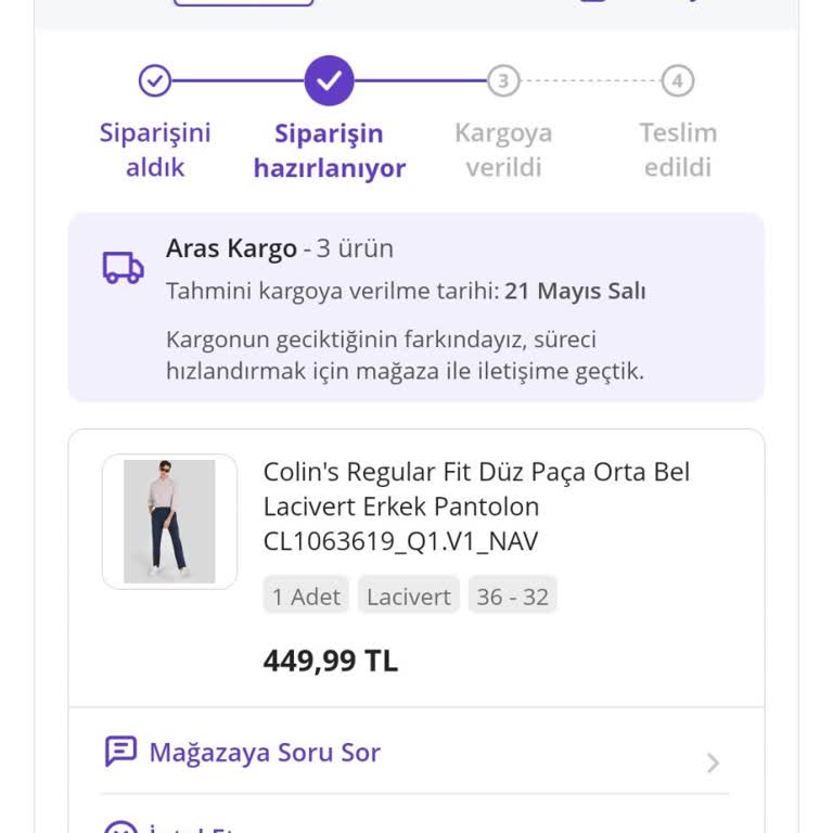 Colin's Siparişi Kargoya Vermiyor