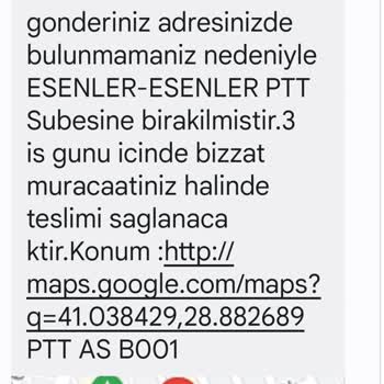 PTT Kargo PTT Kuryesinin Gelmediği Halde Kargomu Geri Götürmesi