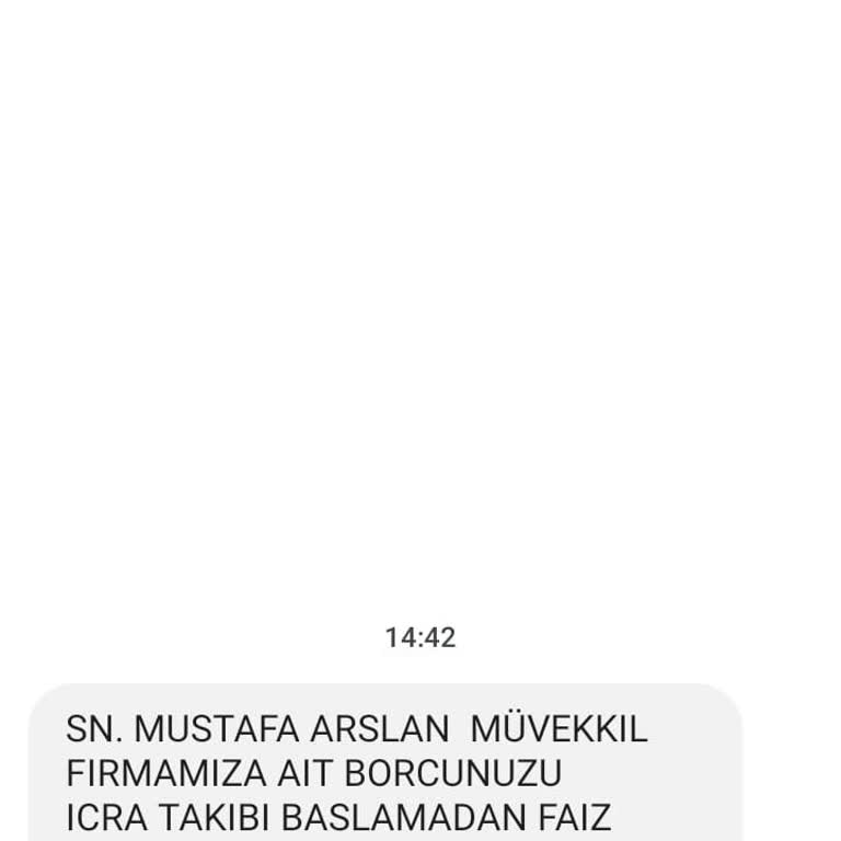 Metka Hukuk Tarafından Adıma Gelen Mesaj