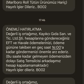 Philip Morris Kayıkçı Gıda'dan Gelen İnatçı Mesajlar: Yanlış Numara Israrı