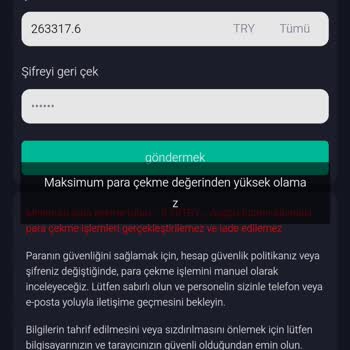 Bitforex Hesabımdaki Para Çekim Limit Sorunu