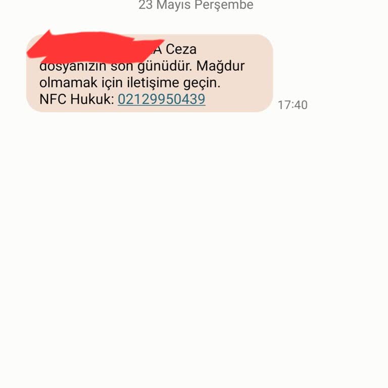 NFC Hukuk (SMS) NFC Hukuk Tan Şikayetçiyim